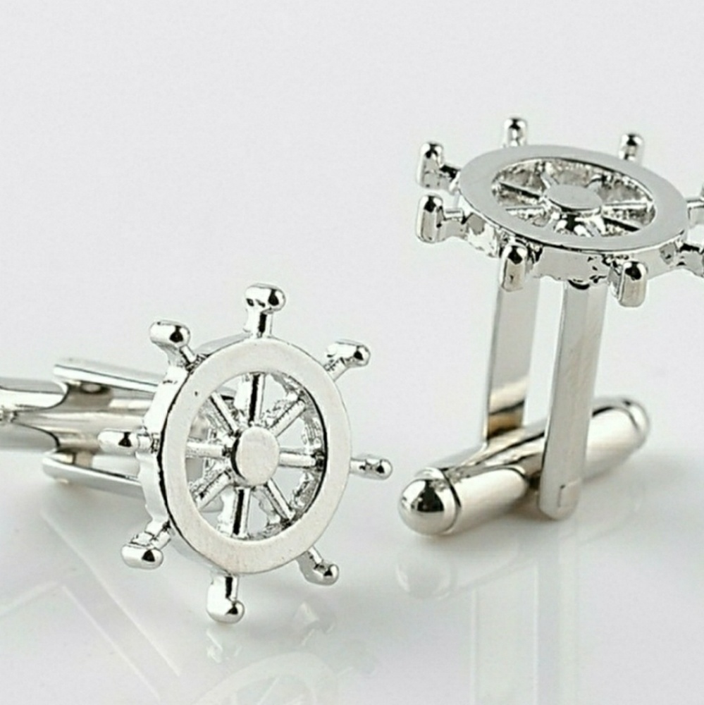 New Ships Wheel Cuff Links